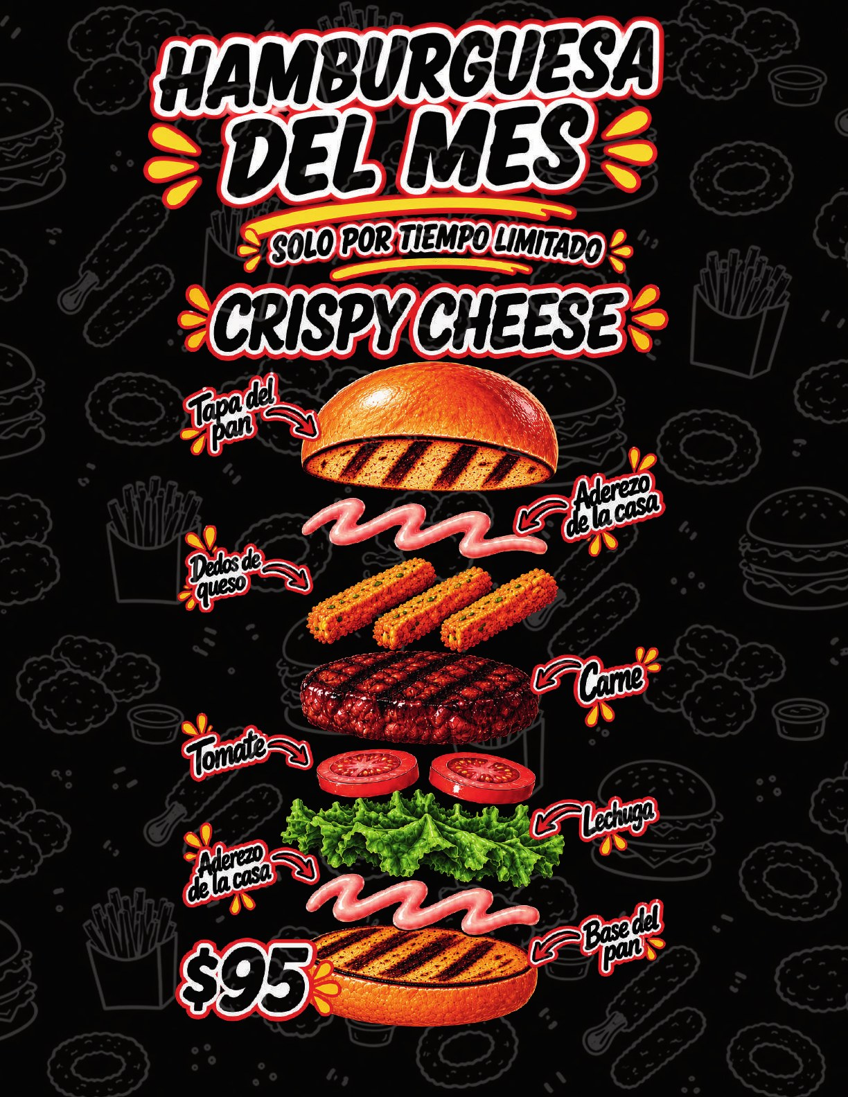 Hamburguesa del mes Crispy Cheese